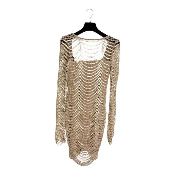 Sky NWT Khalida Gold Sequin Mini Dress XS - Picture 3 of 9